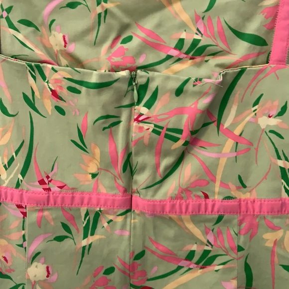 Light Green and Pink Floral Dress - Picture 4 of 5